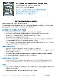 Village Hall Users Document : Design Brief